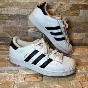 Adidas Superstar Kids Black/White Sneaker Shoes Size 3.5